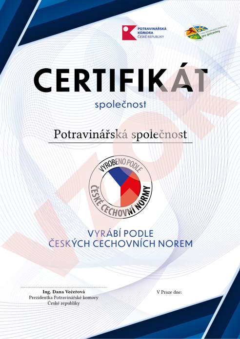 čcn certifikát vzor